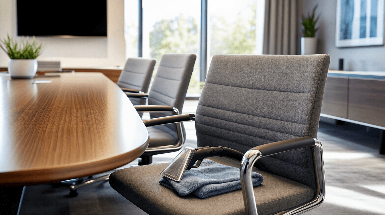 Commercial conference room upholstery cleaning