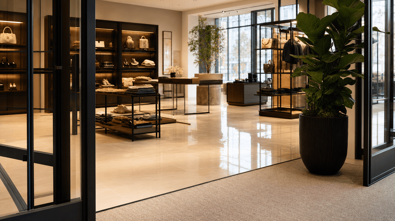 Upscale boutique retail showroom interior